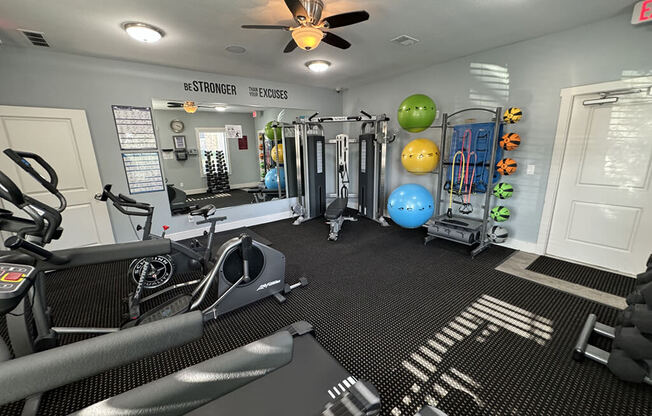 apartment complex with 24 hour fitness center