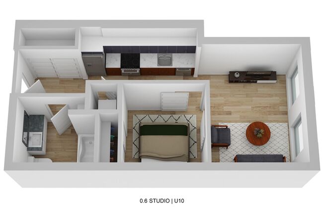 Studio, 1 bath, 456 sqft, $1,210, Unit 214