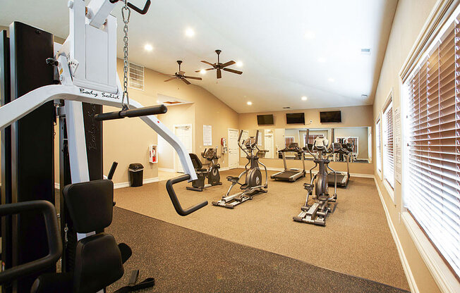 Fitness Center With Updated Equipment at Limestone Creek Apartment Homes, Madison, AL, 35756