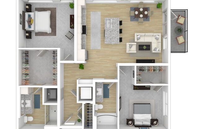 2 beds, 2 baths, 1,093 sqft, $1,940