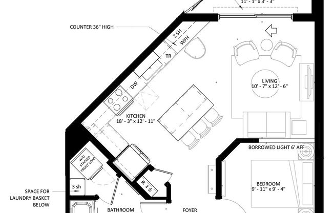 1 bed, 1 bath, 624 sqft, $1,319, Unit 324