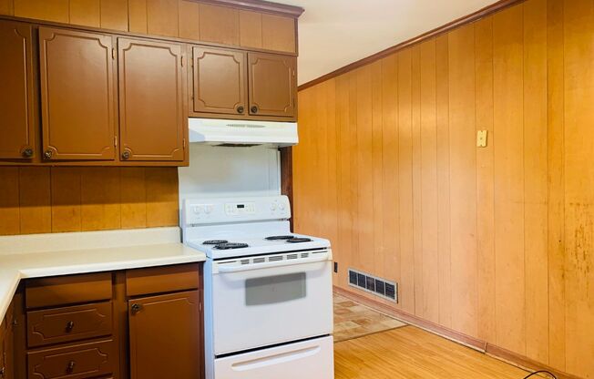 Welcome home! 3 bed, 1.5 bath, newly renovated, brick exterior, carport, hardwood flooring, private lot, must see!