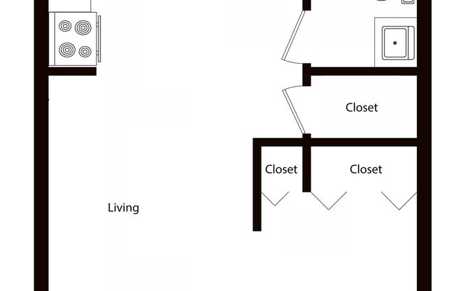 Studio, 1 bath, 480 sqft, $1,450, Unit 316