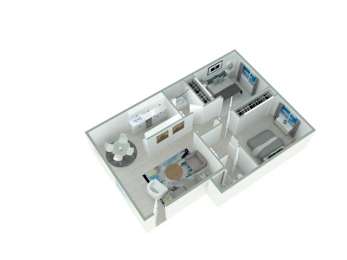 2 beds, 2 baths, 960 sqft, $2,262