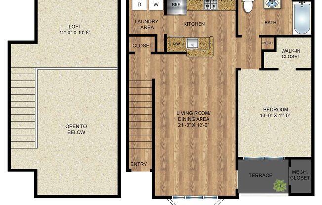 1 bed, 1 bath, 920 sqft, $2,725