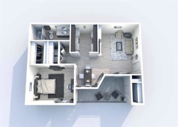1 bed, 1 bath, 686 sqft, $1,019