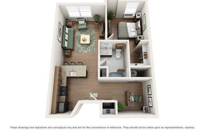 1 bed, 1 bath, 740 sqft, $2,120, Unit 303