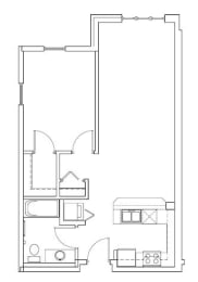1 bed, 1 bath, 730 sqft, $2,431