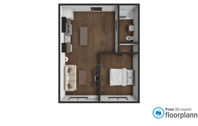 1 bed, 1 bath, 530 sqft, $925, Unit 408