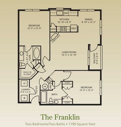 2 beds, 2 baths, 1,199 sqft, $2,575