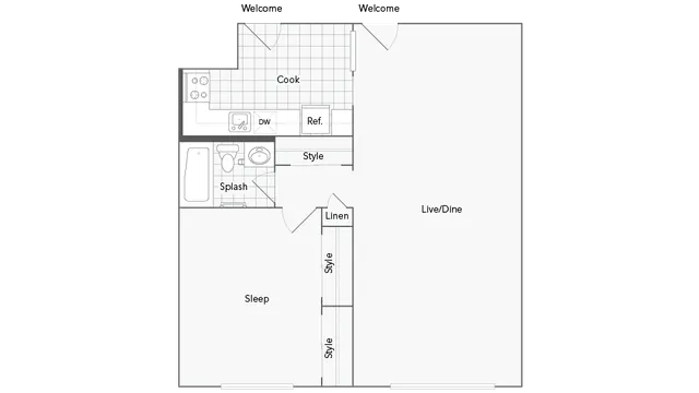 1 bed, 1 bath, 750 sqft, $2,289