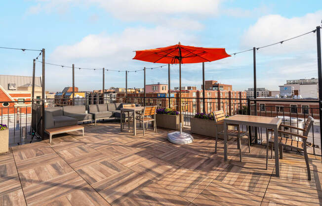 the roof terrace at 353 sacramento street in san francisco