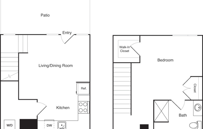 1 bed, 1 bath, 548 sqft, $1,614, Unit 110