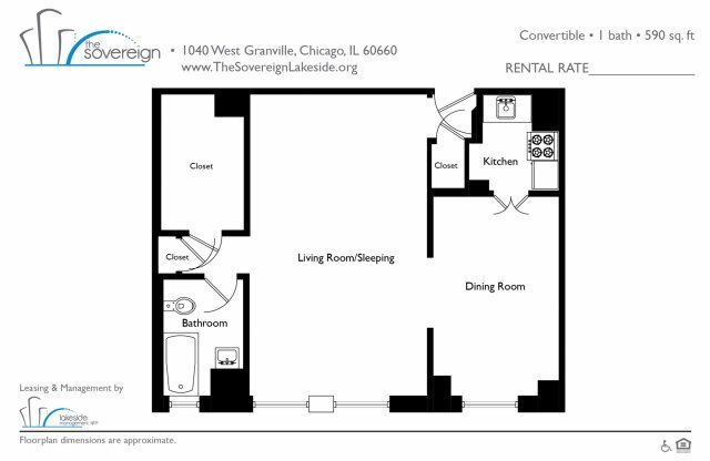 1 bed, 1 bath, 586 sqft, $1,237