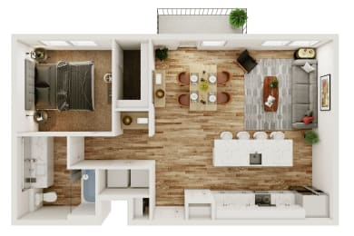 1 bed, 1 bath, 836 sqft, $1,410