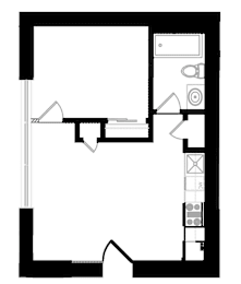 Studio, 1 bath, 361 sqft, $1,349