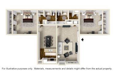 2 beds, 2 baths, 1,205 sqft, $1,230