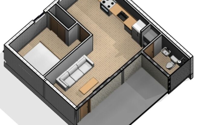 1 bed, 1 bath, 390 sqft, $2,195, Unit 105