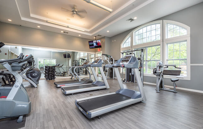 Fitness room with new equipment at The Ledges Weymouth