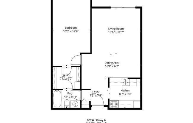 1 bed, 1 bath, 650 sqft, $1,199, Unit 122