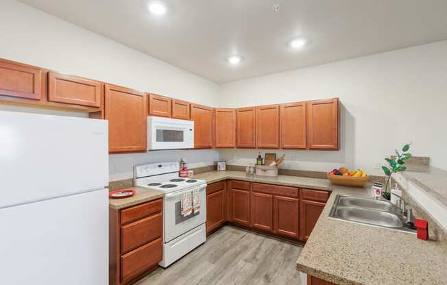 Furnished Kitchen Photo at North Peak Apartments