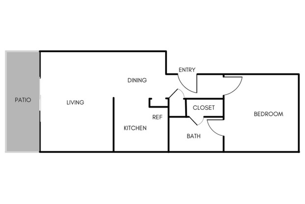 1 bed, 1 bath, 636 sqft, $848