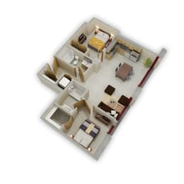 2 beds, 2 baths, 952 sqft, $1,650