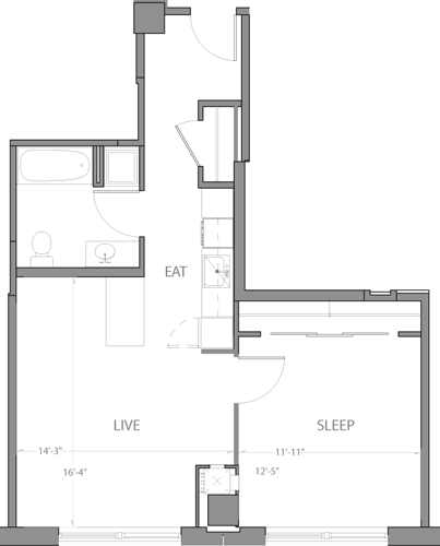 1 bed, 1 bath, 653 sqft, $3,755, Unit 804