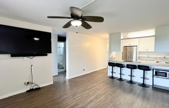 AVAILABLE NOW!  Spacious 3-Bedroom, 2-Bath Corner-end Split-level Unit in Kaneohe with 1 Assigned Parking Stall