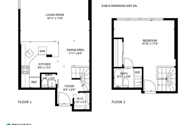 1 bed, 1.5 baths, 667 sqft, $2,400, Unit 24L
