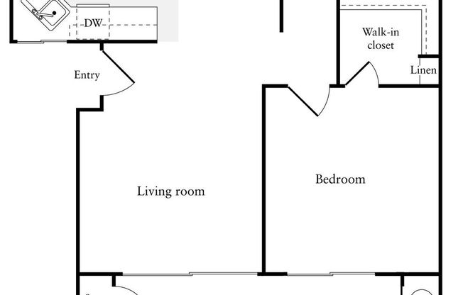 1 bed, 1 bath, 620 sqft, $2,340