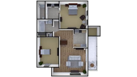 2 beds, 2 baths, 1,150 sqft, $2,800