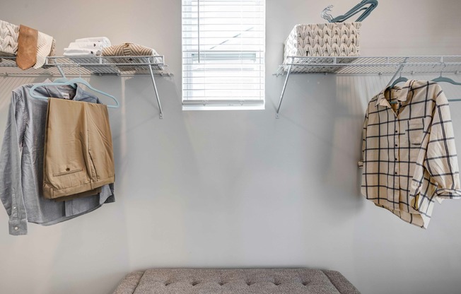 Organize your style at Amavi Sherrills Ford with our expansive closets featuring ventilated shelving.