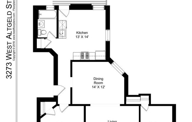 2 beds, 1 bath, 1,002 sqft, $2,295, Unit 3273-2