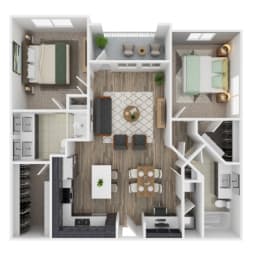 2 beds, 2 baths, 1,024 sqft, $1,824