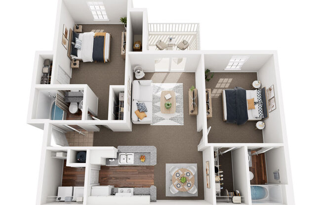 2 beds, 2 baths, 1,177 sqft, $1,480