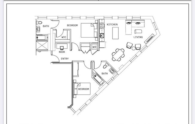 2 beds, 2 baths, 1,055 sqft, $2,599, Unit 302