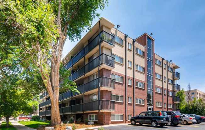 Apartment Building Exterior at Scandia Apartments