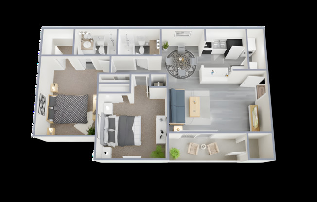 2 beds, 2 baths, 977 sqft, $1,250, Unit E11