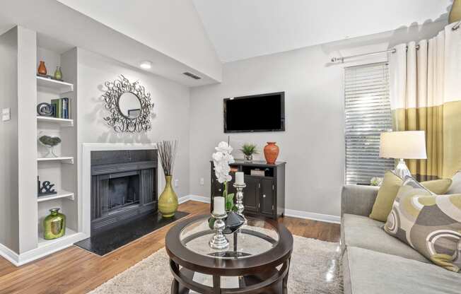 Living Room With TV at Regency Place, Raleigh