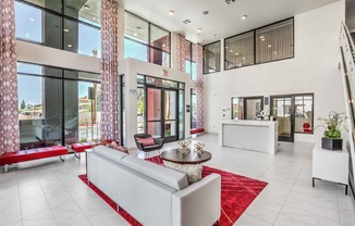 entrance and lobby of arte apartments with seating area