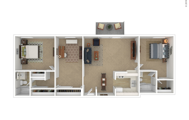 2 beds, 2 baths, 1,000 sqft, $3,028