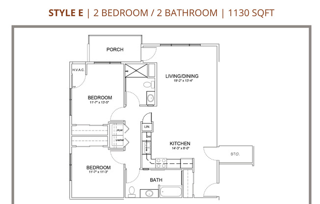 2 beds, 2 baths, 1,130 sqft, $1,725, Unit 402