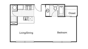 1 bed, 1 bath, 537 sqft, $1,575