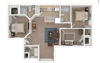 3 beds, 2 baths, 1,070 sqft, $1,505