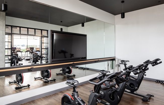 Enhance cardio with spin bikes