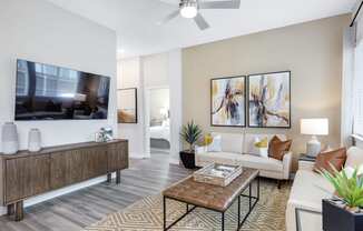 Modern Living Room at Avilla Traditions, Grand Prairie, TX 75052