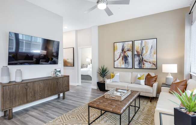 Modern Living Room at Avilla Traditions, Grand Prairie, TX 75052
