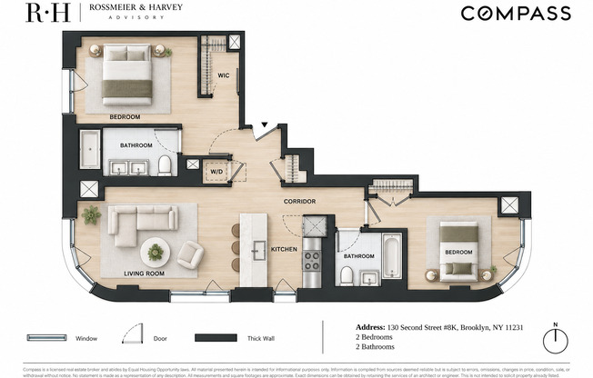 2 beds, 2 baths, $5,763, Unit 8K