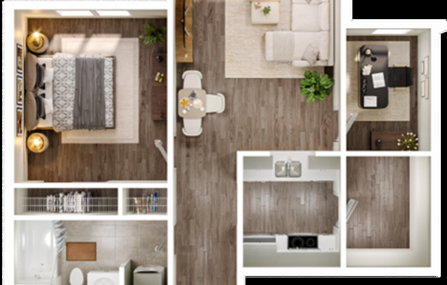 1 bed, 1 bath, 630 sqft, $1,558, Unit D-115